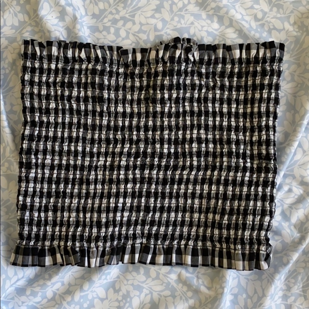 Plaid Crop Tube Top